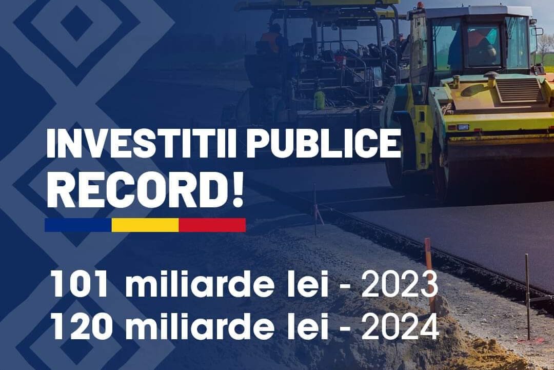 Investiții publice record în 2023, de peste 20 de miliarde euro!