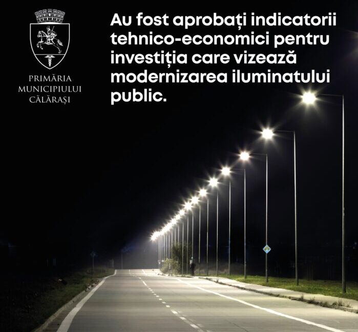 Se modernizează iluminatul public din Călărași