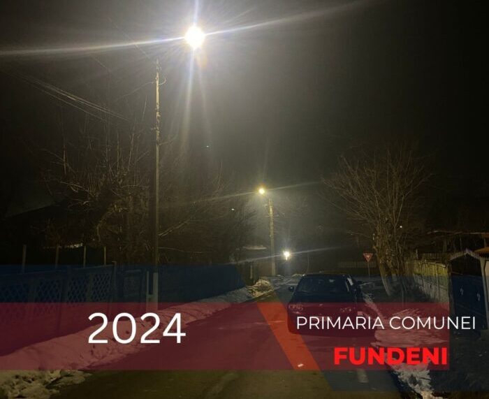 Modernizare, extindere și eficientizare a sistemului de iluminat public, în comuna Fundeni