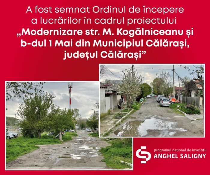 A fost semnat Ordinul de începere a lucrărilor pentru modernizarea str. M. Kogălniceanu și B-dului 1 Mai
