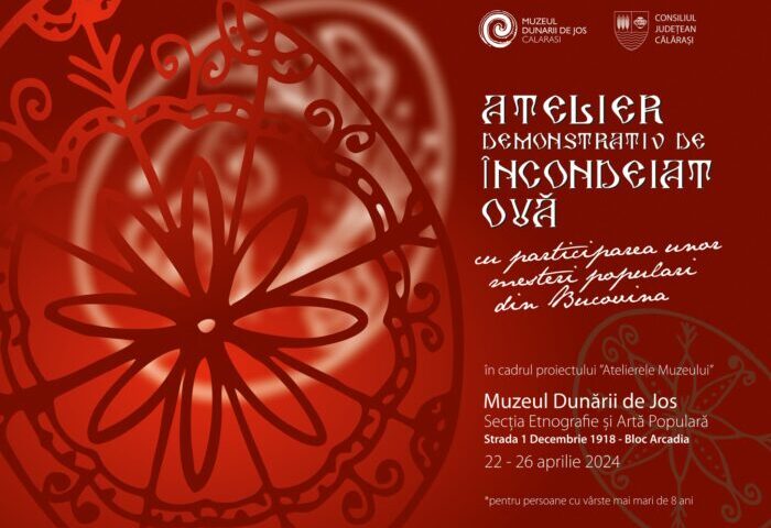Atelier demonstrativ de încondeiat ouă la Muzeul Dunării de Jos