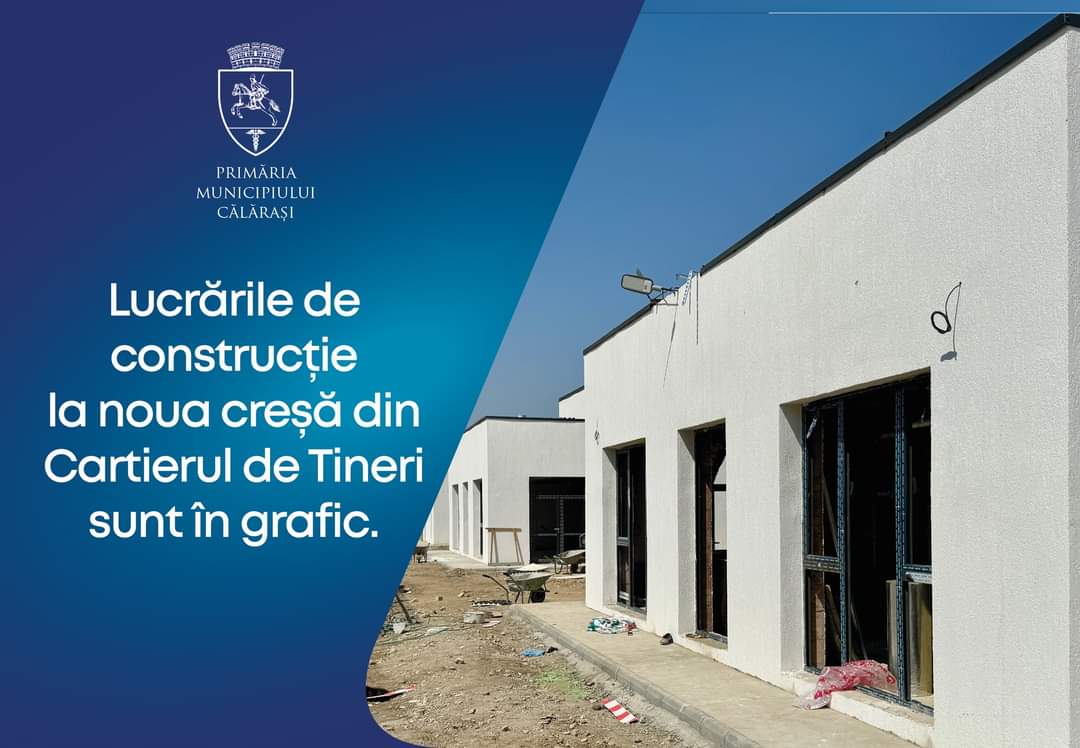 Lucrările de construcție la noua creșă din Cartierul de Tineri sunt în grafic