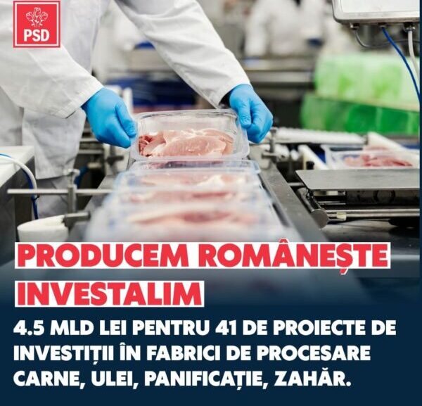 S-a finalizat selecția proiectelor din schema de susținere a producției românești INVESTALIM
