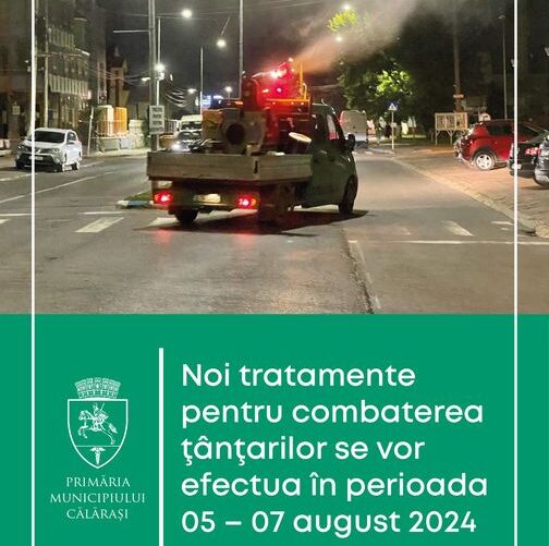 Tratamente de dezinsecție în perioada 05.08.2024 – 07.08.2024