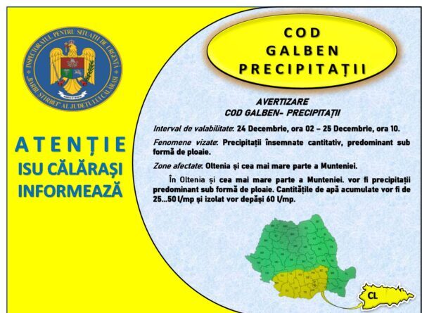 Cod GALBEN de precipitații