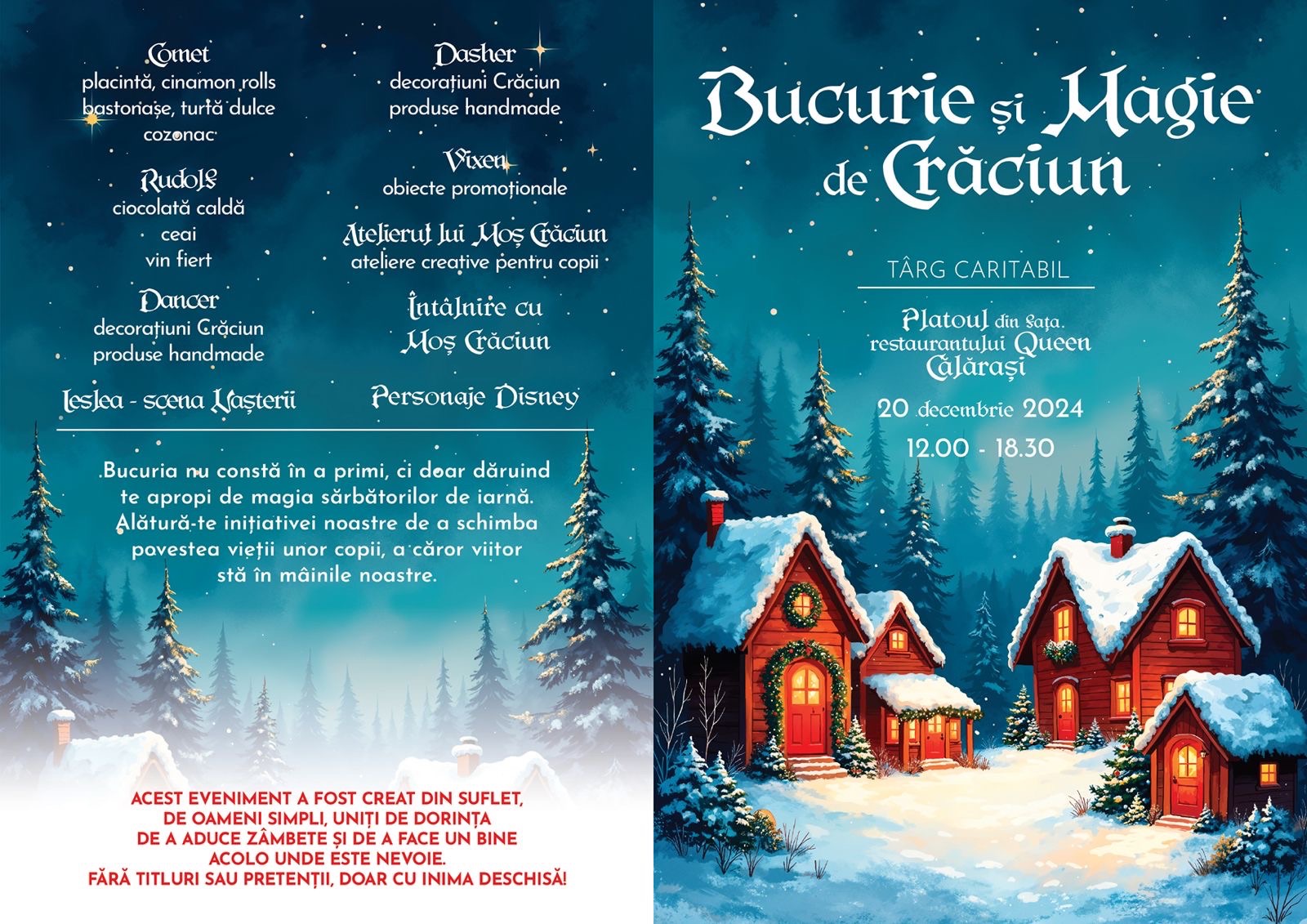 “Bucurie și Magie de Crăciun”- Magia sărbătorilor aduce speranță la Călărași