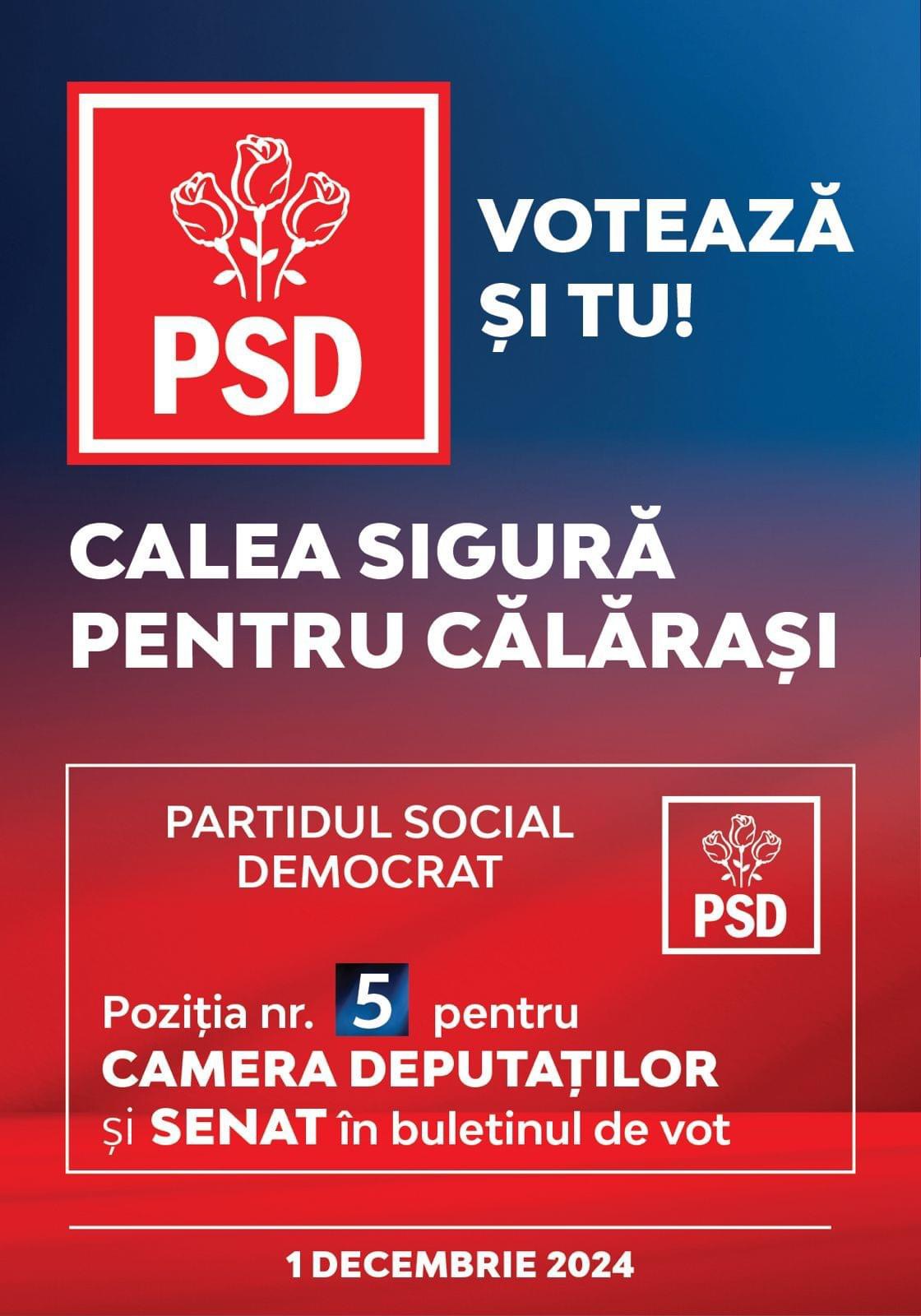 Echipa PSD, Calea sigura pentru Călărași