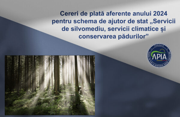 APIA primește cereri de plată aferente anului 2025 pentru schema de ajutor de stat„Servicii de silvomediu, servicii climatice și conservarea pădurilor”