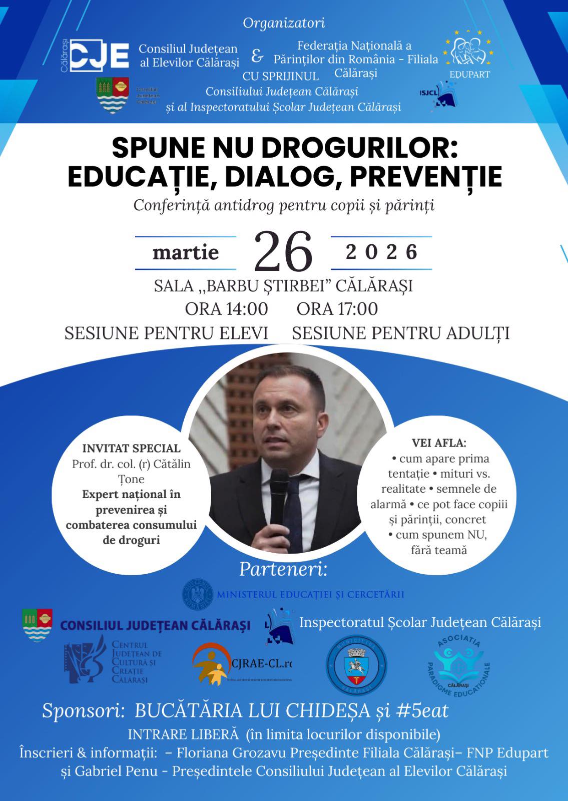 Spune NU DROGURILOR: EDUCAȚIE, DIALOG, PREVENȚIE