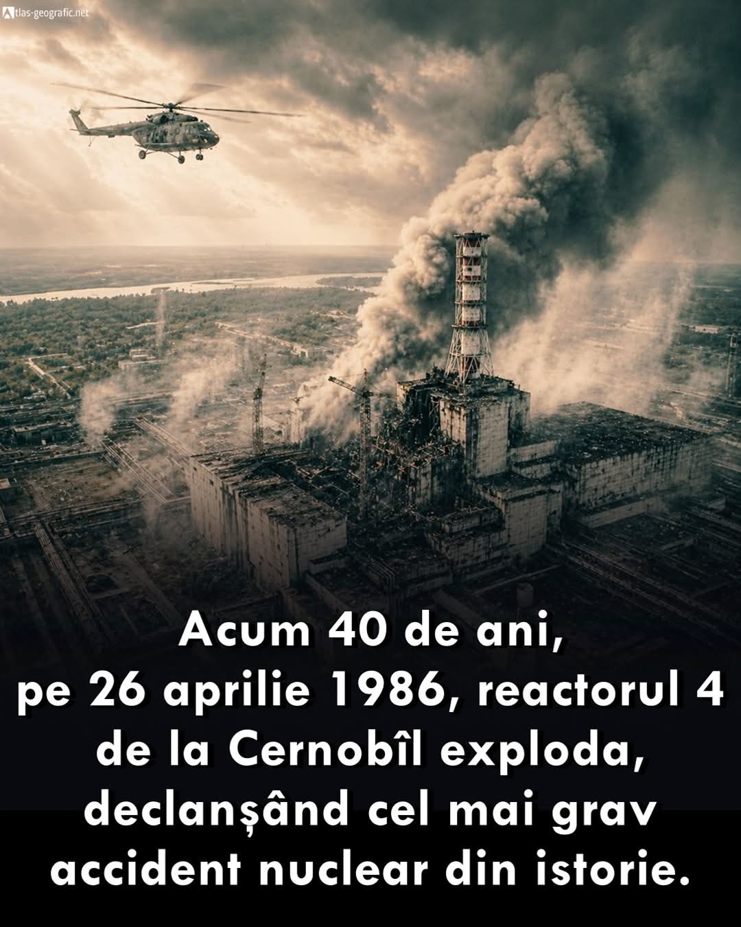 40 de ani de la explozia rectorului nuclear de la Cernobîl