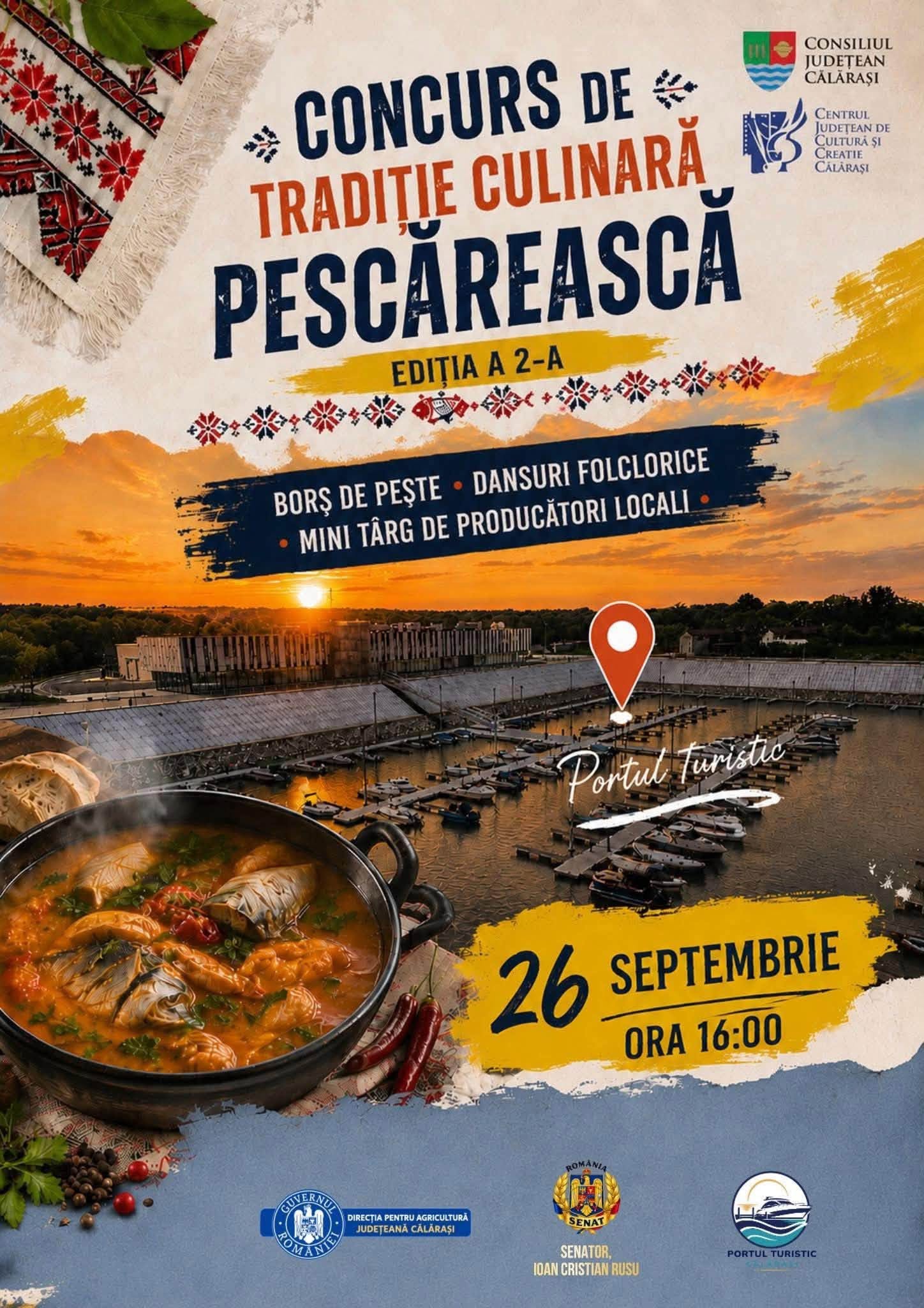 În acest weekend la Călărași va avea loc cea doua ediție a Concursului de Tradiție Culinară Pescărească