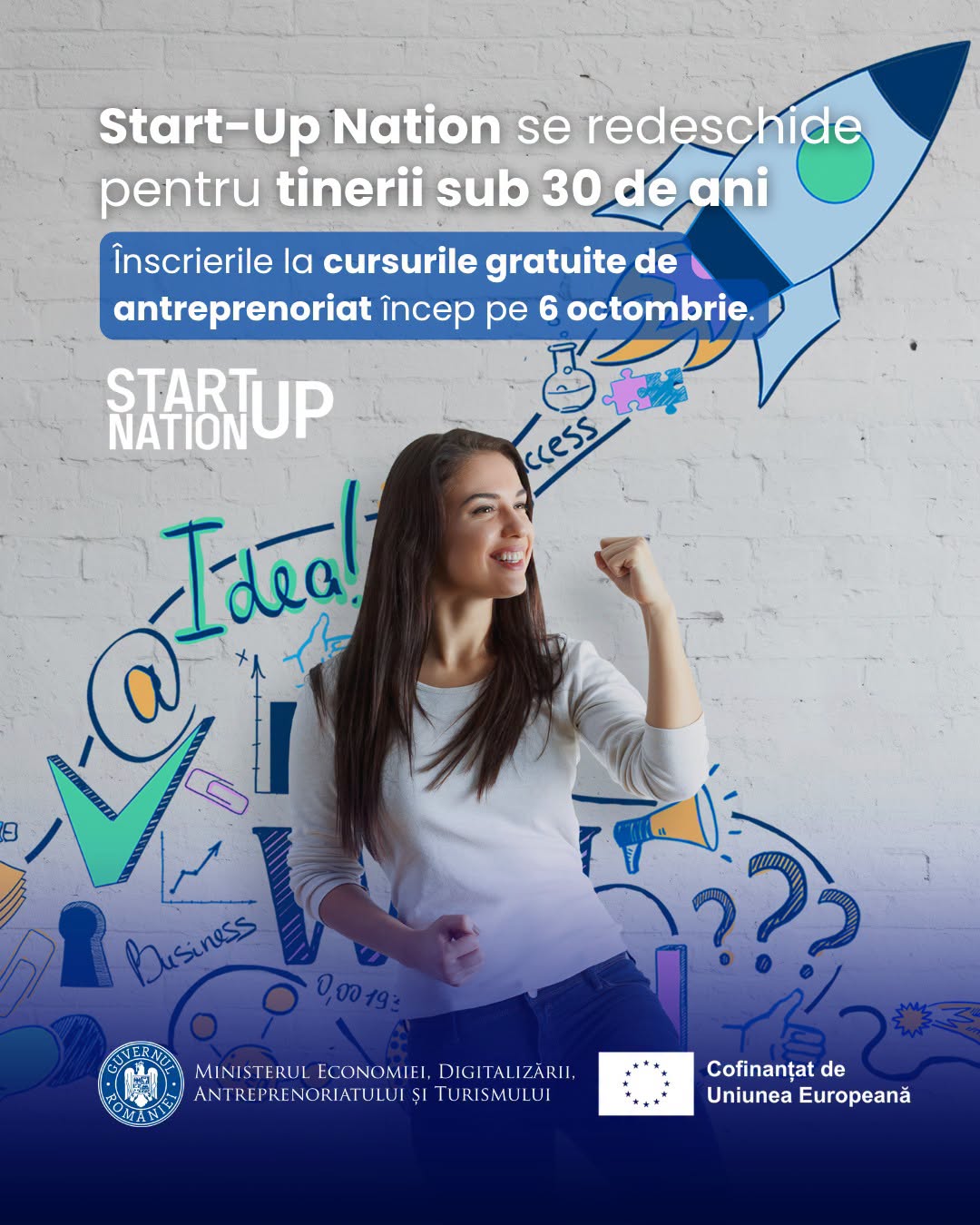 Start-Up Nation: începe o nouă sesiune de cursuri gratuite de antreprenoriat pentru tinerii sub 30 de ani!